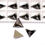 Thumbnail: Black Diamond Sew On Glass Crystal Triangle Rhinestone Set