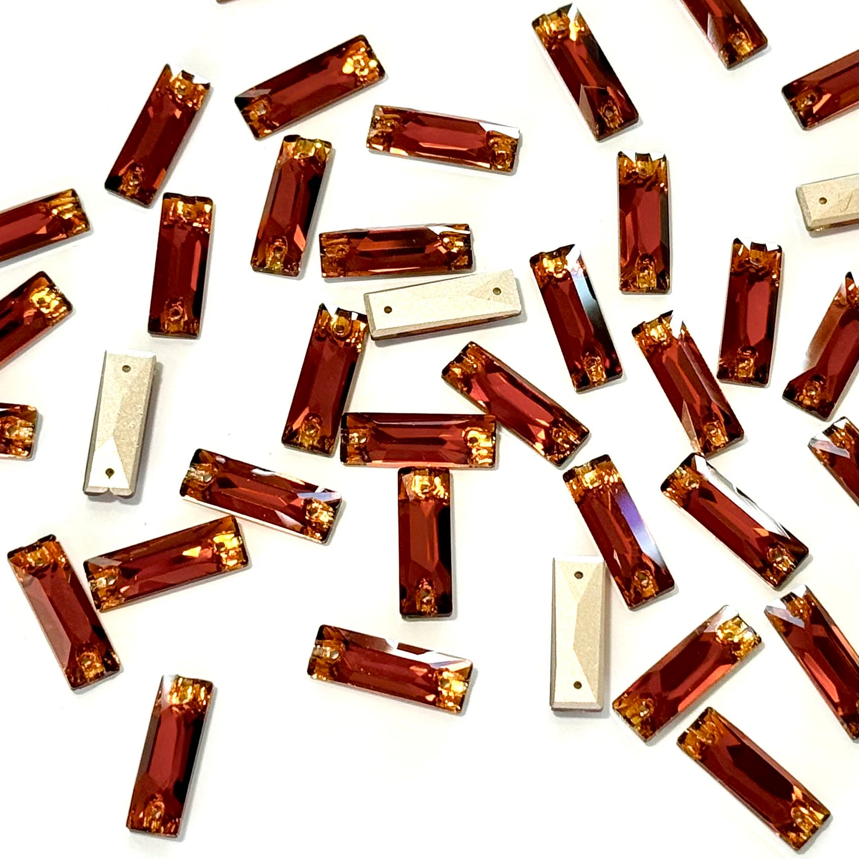 Copper / Rust Sew On Crystal Cosmic Baguette Rhinestones | Belle Haven ...