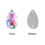 Thumbnail: Crystal Phantom 3230 Sew On Glass Crystal Teardrop / Pear Flatback Rhinestone...