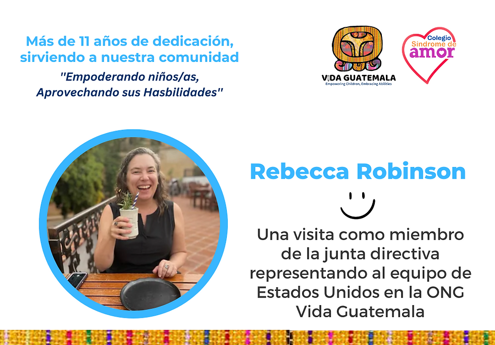 Rebecca Robinson: Una visita como miembro de la junta directiva, representando al equipo de EE. UU