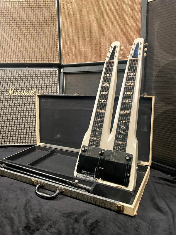Thumbnail: upro/Valco Comet Double Neck 6/6-String Lap Steel 1956 white