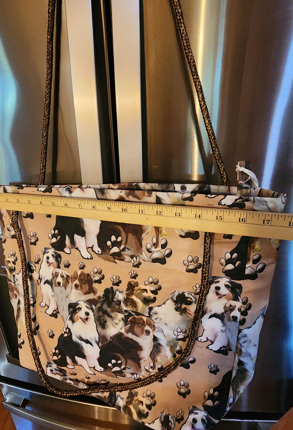 Thumbnail: Austrian Shepard doggie large bag with brown rope