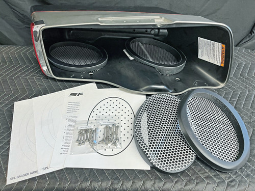 バッグ付　ボディボード 6x9 Harley Saddlebag Speaker Mounting Rings & Install Kit w/GRILLS
