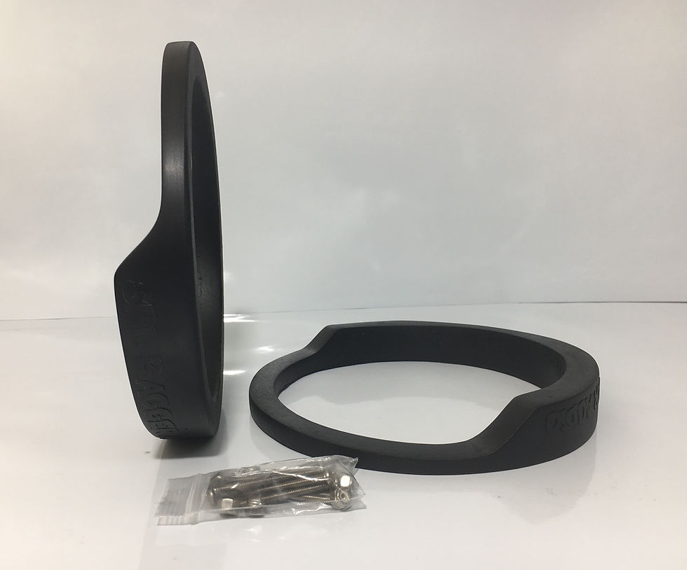 Thumbnail: 8" Front Harley Saddlebag Speaker Mounting Ring Adapters