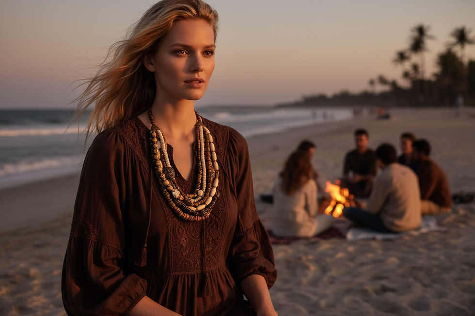 Thumbnail: Multi-Strand Boho-Style Necklace