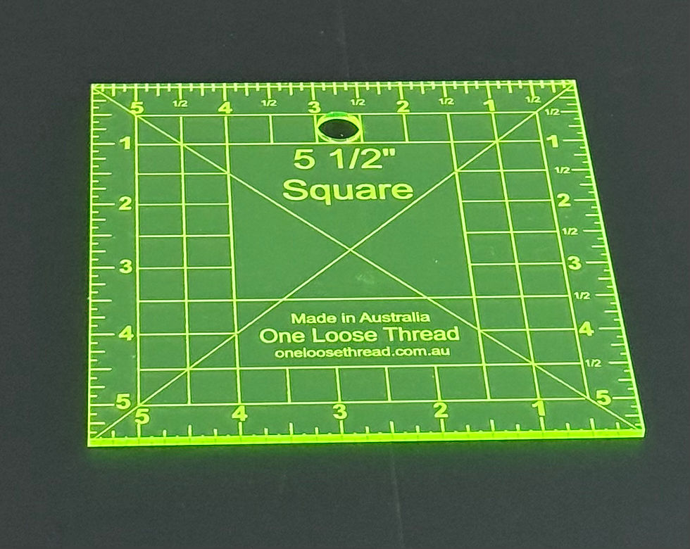 5 1/2" squaring template for quilters