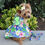 Thumbnail: Doggie Design© Blue Lagoon Hawaiian Hibiscus Dog Harness Dress w/ Matching Leash