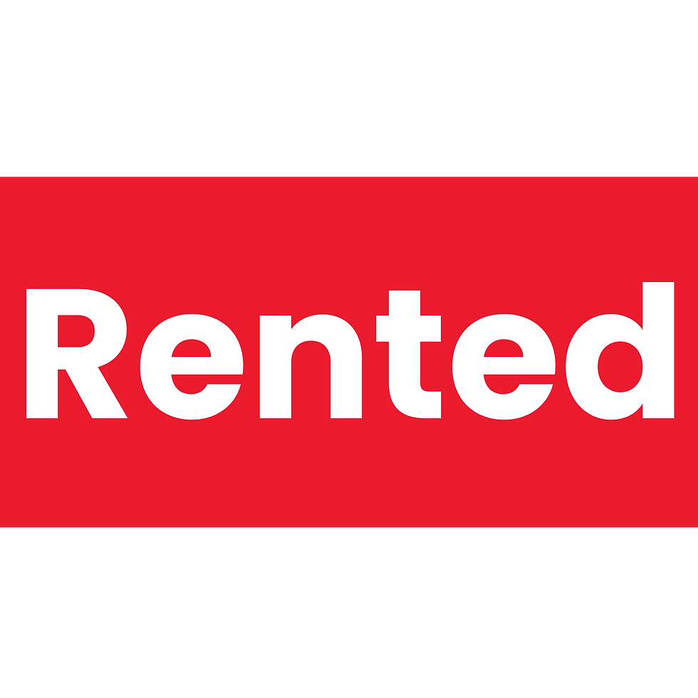 LJ Hooker - Rented Overlay Stickers 455mm x 123mm (Small)