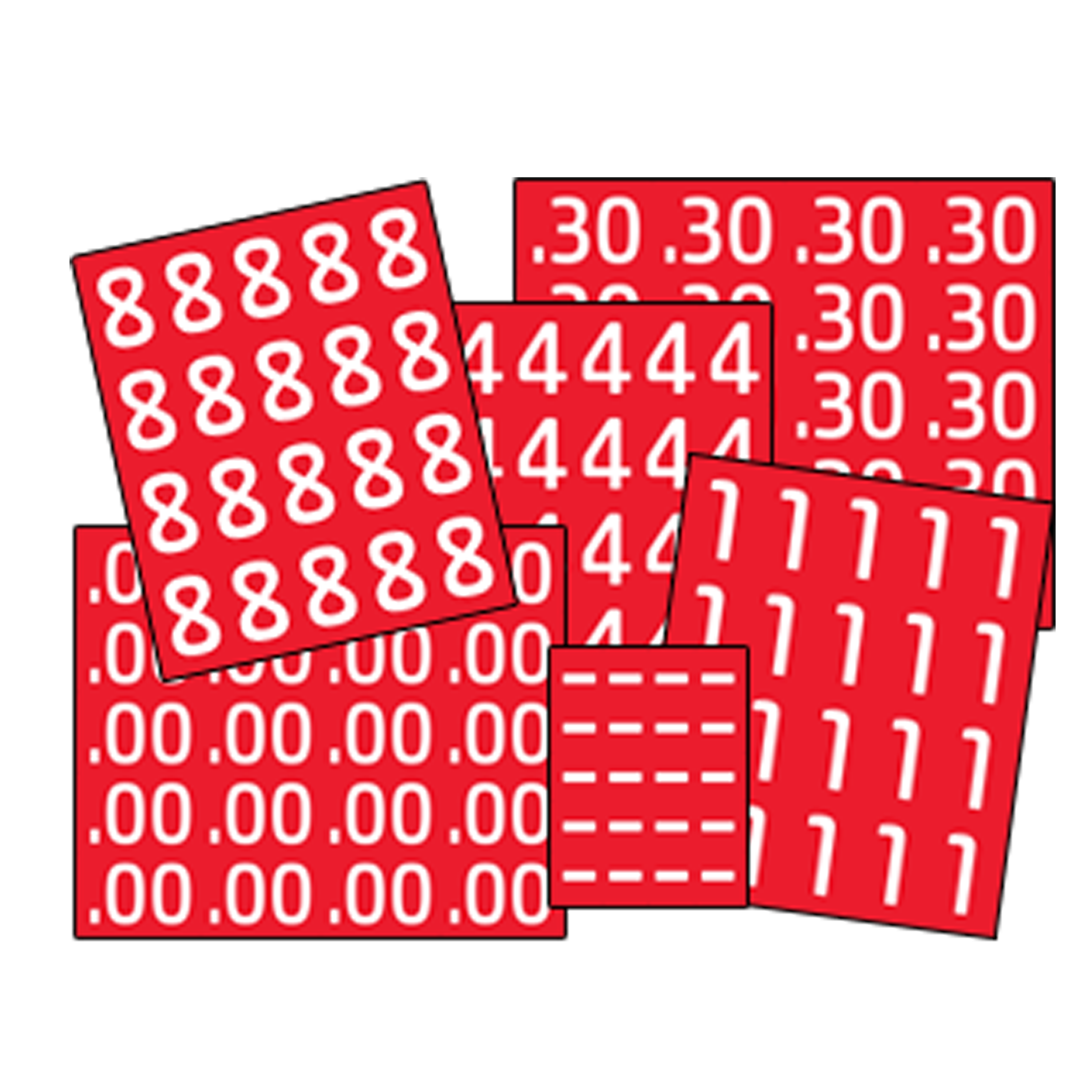 Professionals -  45mm Nos (White on Clear)