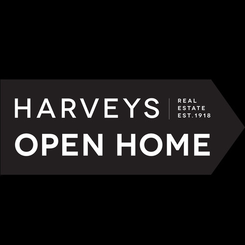 Harveys Directional Arrow Sign (600mm x 225mm) Real Estate Signs