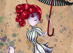 Digital Painting of Phantom Parasol Fantasy Art