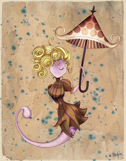 Digital Painting of Phantom Parasol Fantasy Art