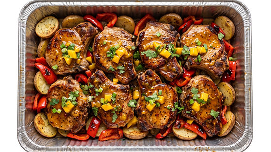 Sweet Mango & Red Pepper Glazed Pork Chops
