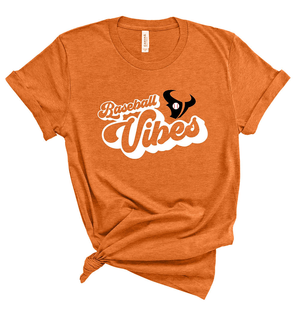 Thumbnail: Horns Baseball Vibes Basic Tee