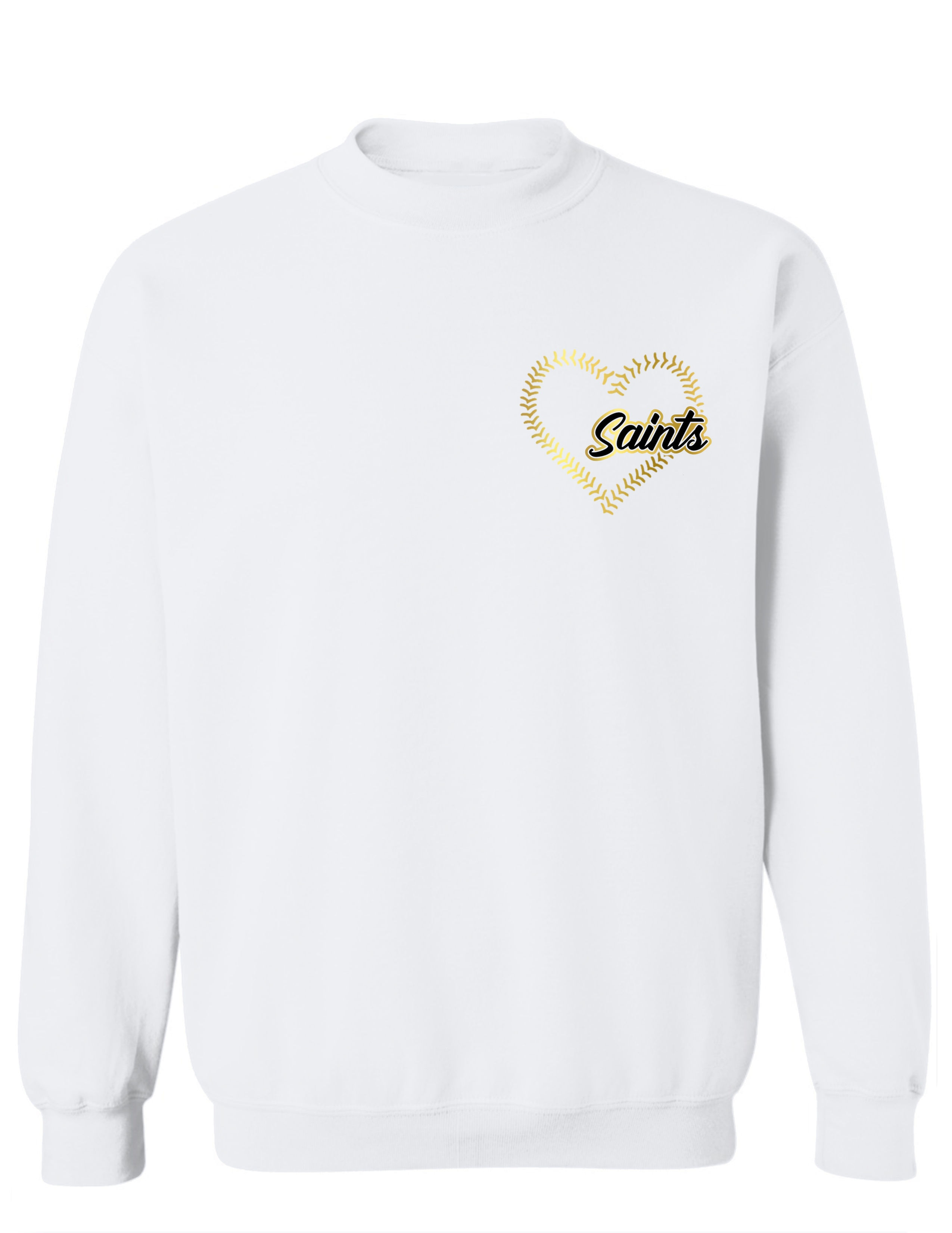 Saints Baseball Laces Crewneck Sweater