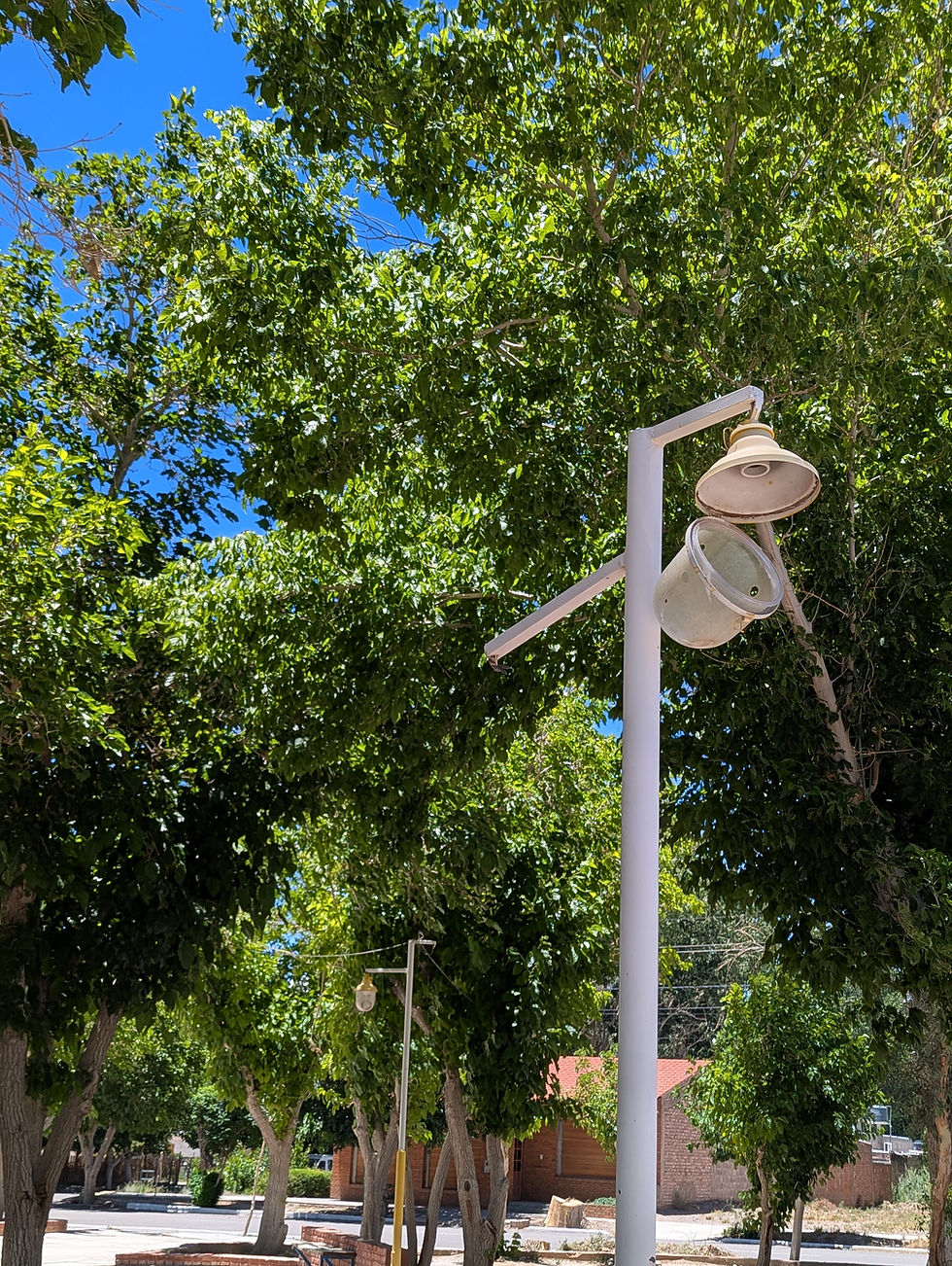 Preocupación por la plazoleta del Barrio América de Rodeo, "se robaron hasta los focos"