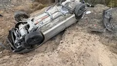 Un conductor resultó herido tras un vuelco sobre Ruta 150 en Iglesia