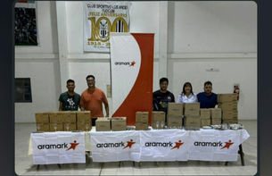 Aramark entregó donativos al Club Sportivo Los Andes y fortaleció el funcionamiento del polideportivo de Tudcum
