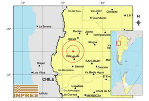 Sismo de magnitud 4.4 con epicentro en Calingasta se registró en la tarde de este martes