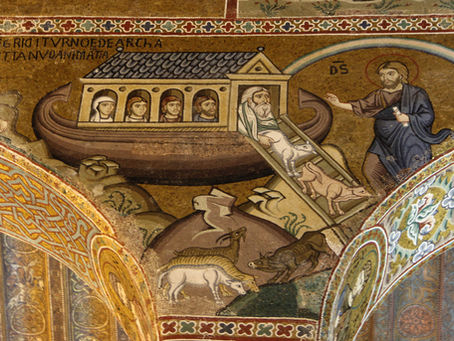 Sortie de l'arche de Noé - Chapelle palatine de Palerme