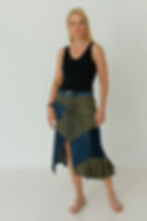 Thumbnail: Khaki denim skirt
