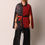 Thumbnail: Red-black striped shirt blouse