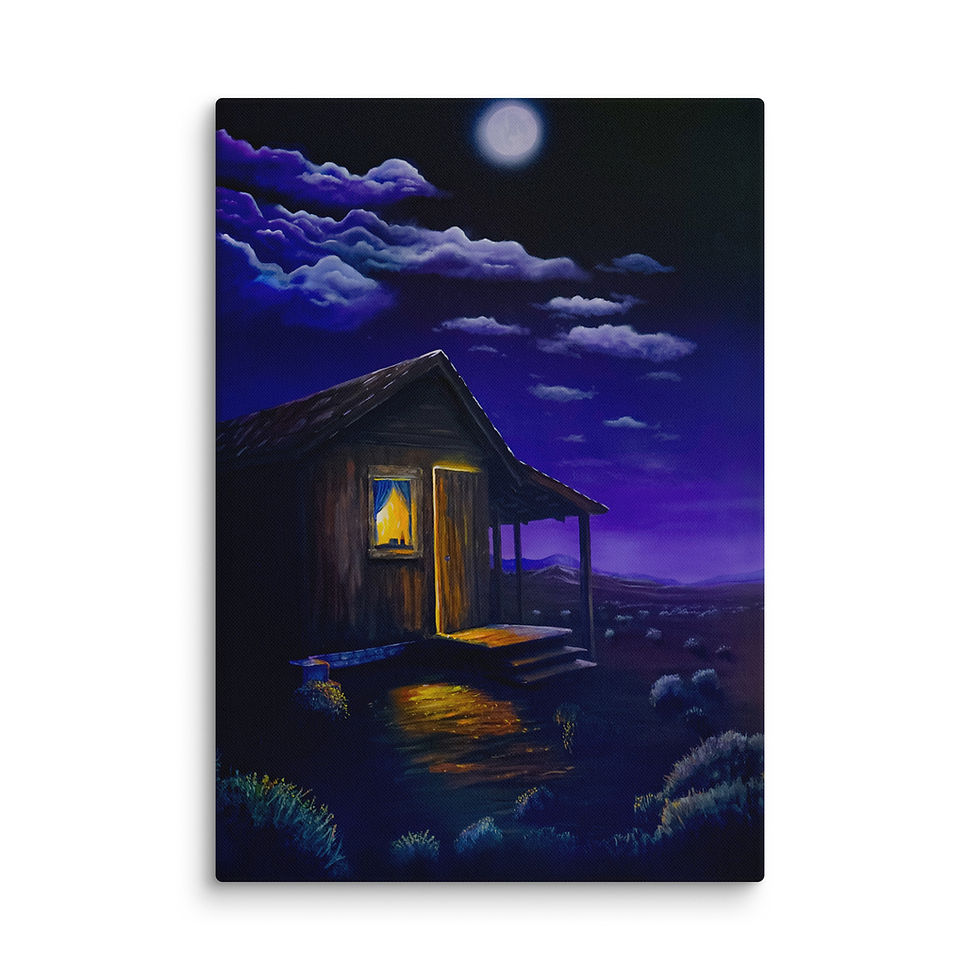 Thumbnail: Title: Keepers of The Night - Acrylic on Birchwood Canvas Print - Various sizes