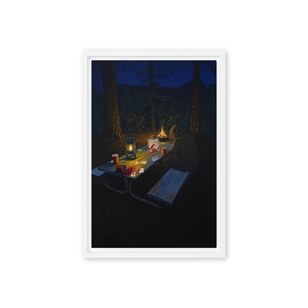 Thumbnail: Title: Absence - Acrylic on Framed Canvas Print - Various sizes