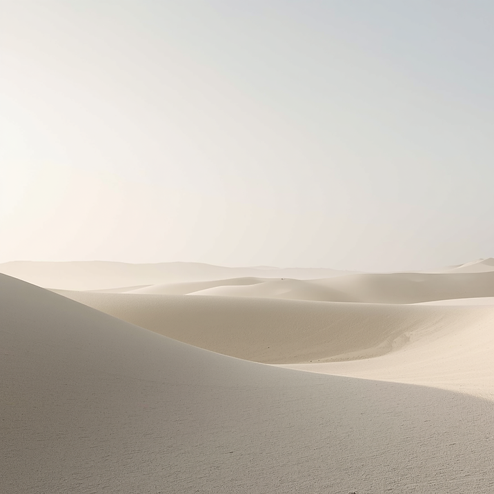 Paysage minimaliste et haut de gamme évoquant une transformation intérieure silencieuse. S
