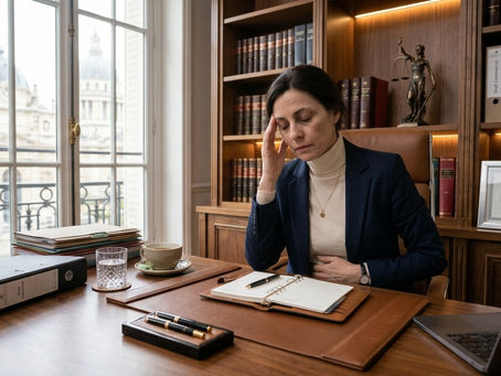 femme active avec fatigue, stress, problèmes de digestion