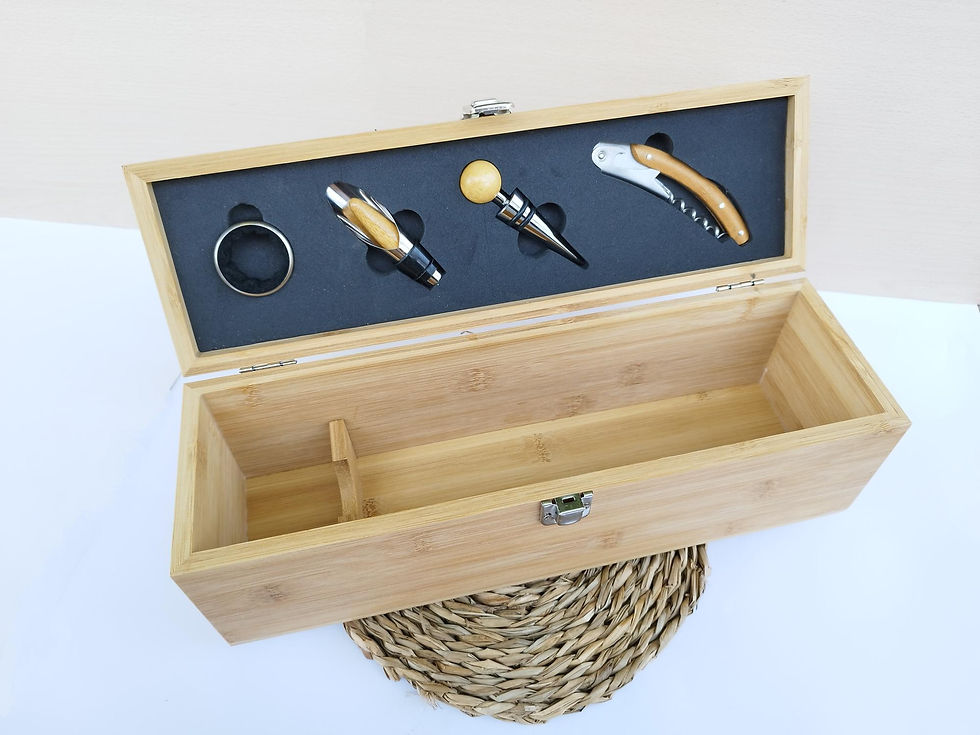 Miniatura: caja para vino madera grabada premium personalizada regalo boda comunion bautizo