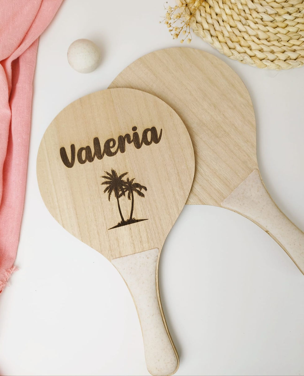 Miniatura: palas de madera personalizadas para niños regalo infantil raquetas madera con nombre
