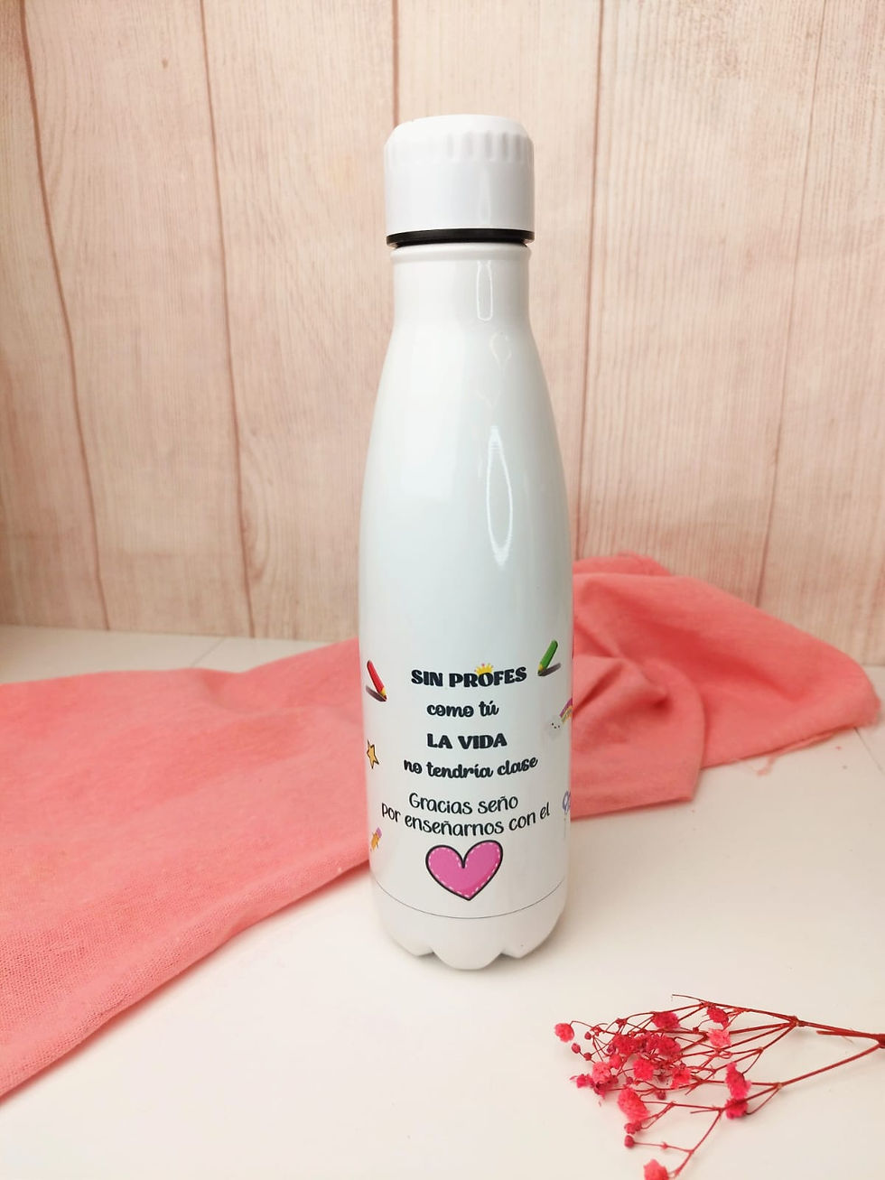 Botella termo personalizada regalo profesores regalo seño fin de curso regalos originales