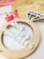 anillo para sois los siguientes en madera y letras en acrilico blanco regalo de boda