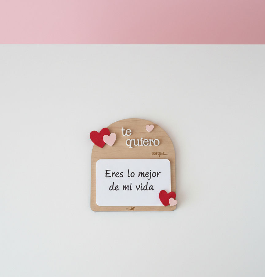 Miniatura: placa madera regalo san valentin te quiero porque...