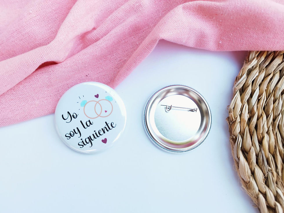Miniatura: Chapas con el diseño de Yo soy el/lasiguiente regalo sois los siguientes boda