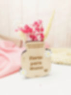 Jarron de madera para poner flores regalo personalizado para mama