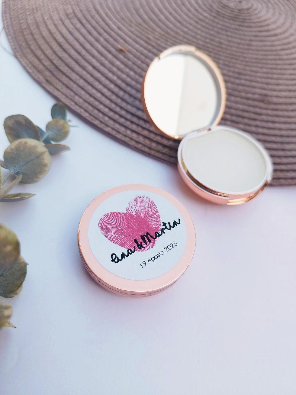 Miniatura: Balsamo labial con espejito personalizado regalo para boda comunion bautizo