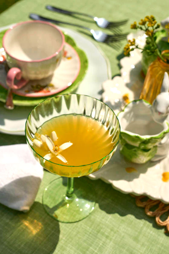Add edible flowers to your drinks.