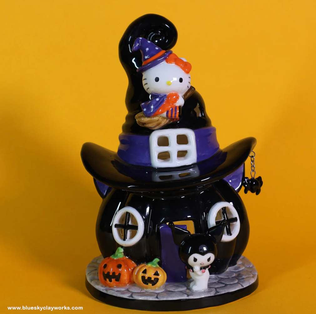 Hello Kitty & Kuromi Jack O Lantern Candle House