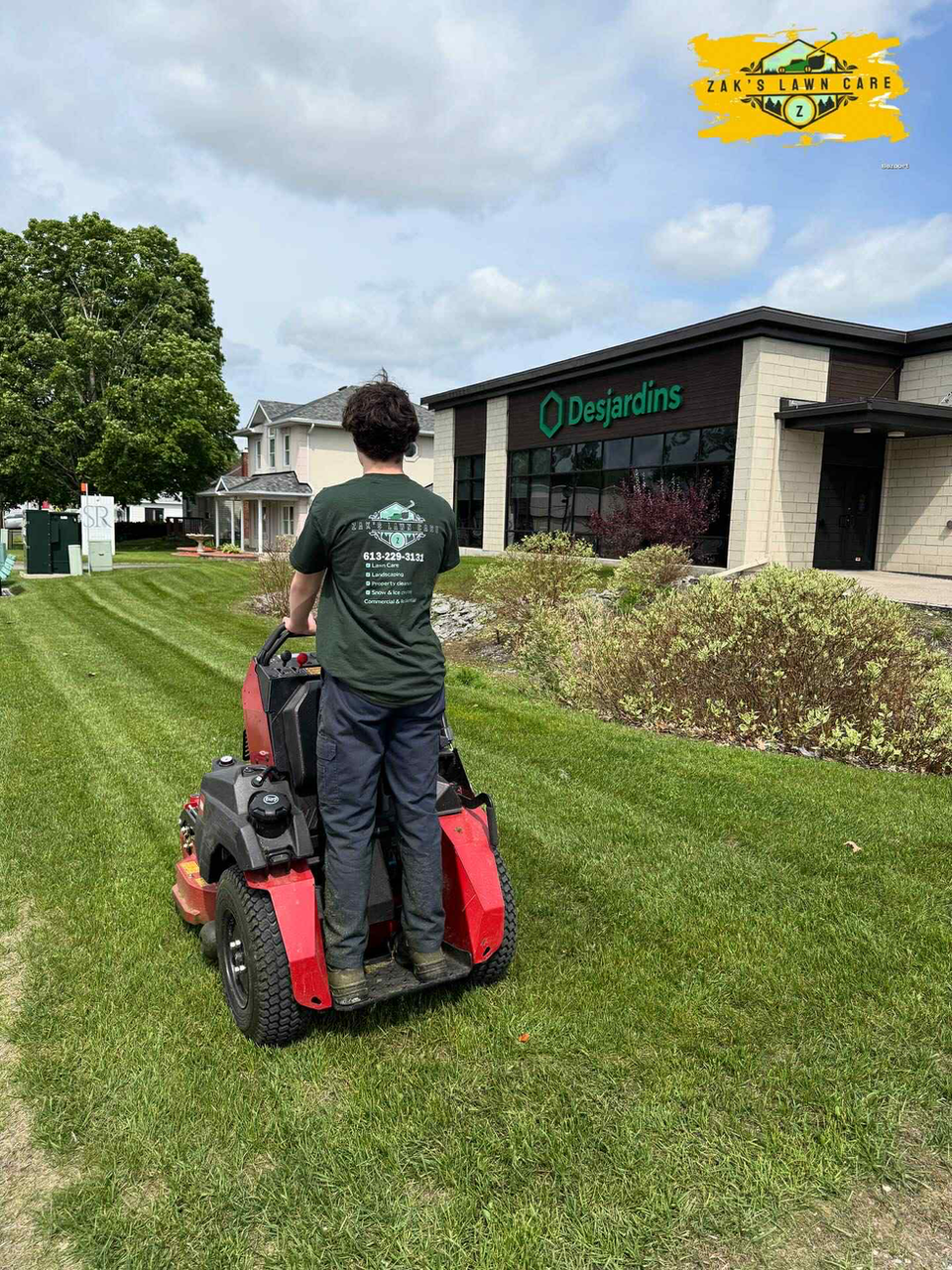 lawn mower on commercial property.