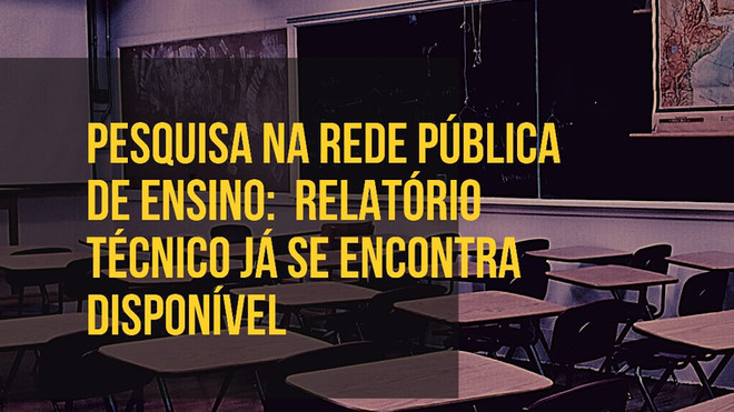 Relatório Técnico já se encontra disponível