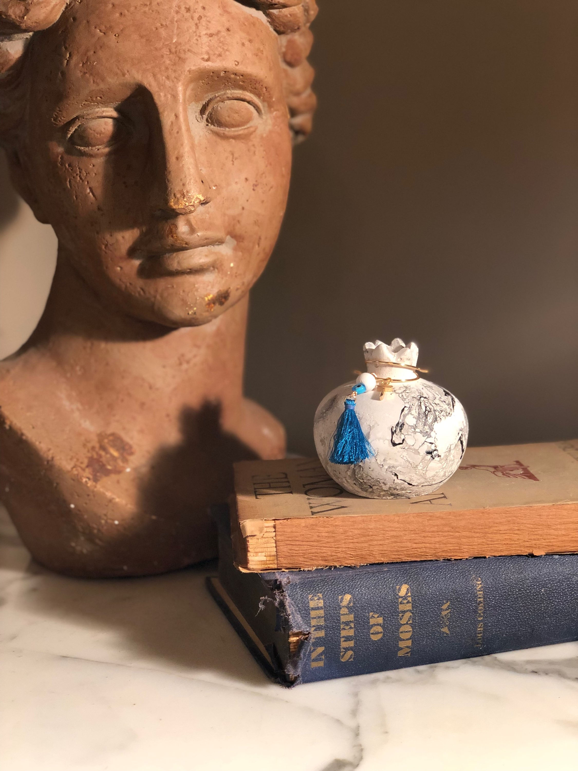 Marble ‘RODI’ Pomegranate Hydro Dipped Evil Eye Home Decor - Petite - Colors +