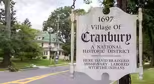 Village of Cranbury NJ, 1697 signage