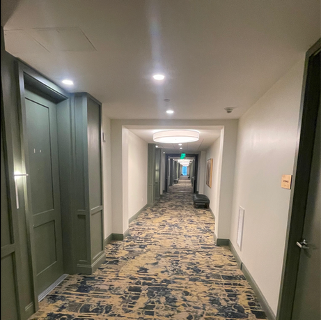 Second long hallway at Icon Riverwalk in Plainsboro NJ