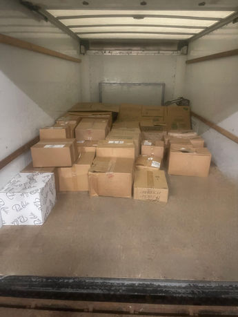 Boxes loaded up onto moving truck at Icon Riverwalk in Plainsboro NJ