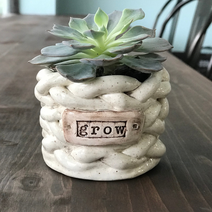 Clay Creations- Braided Planter