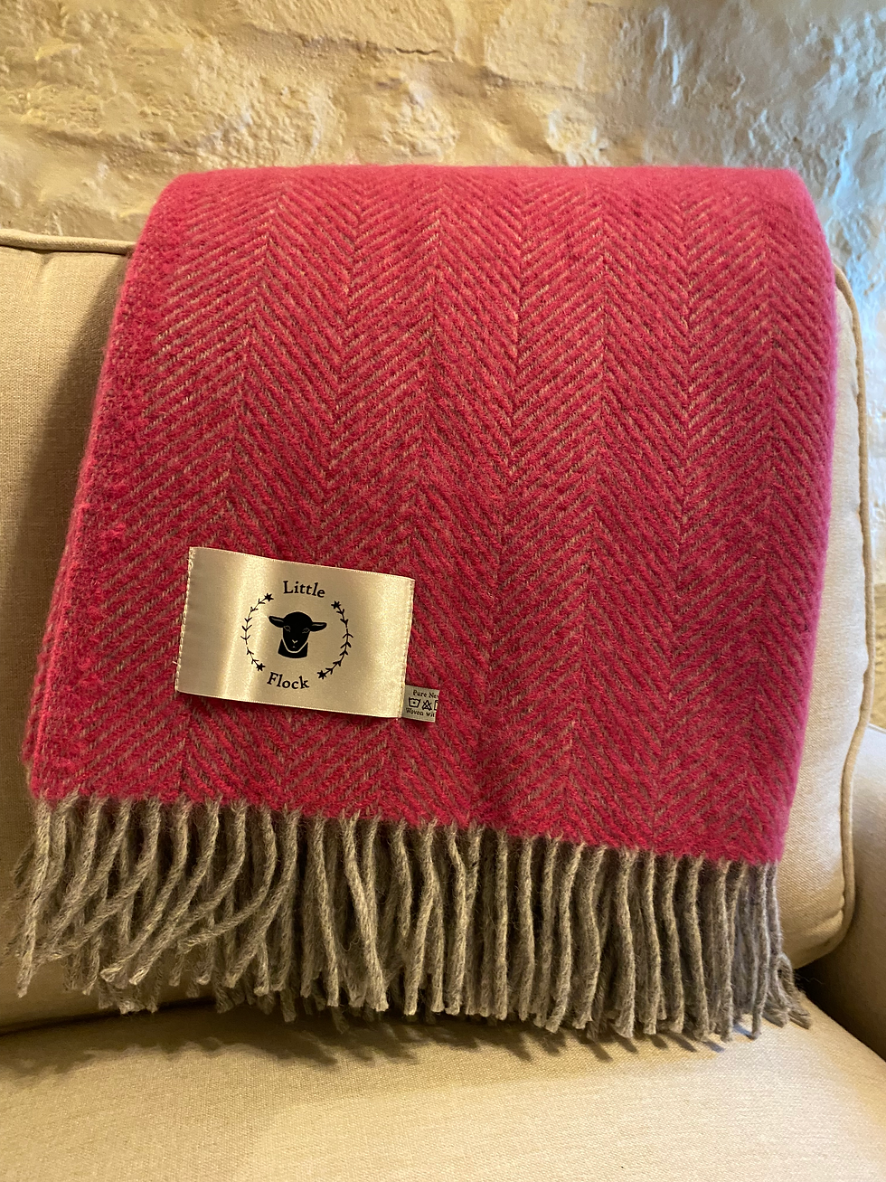Hot Pink & Silver Throw
