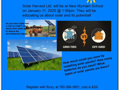 Solar Workshop in January