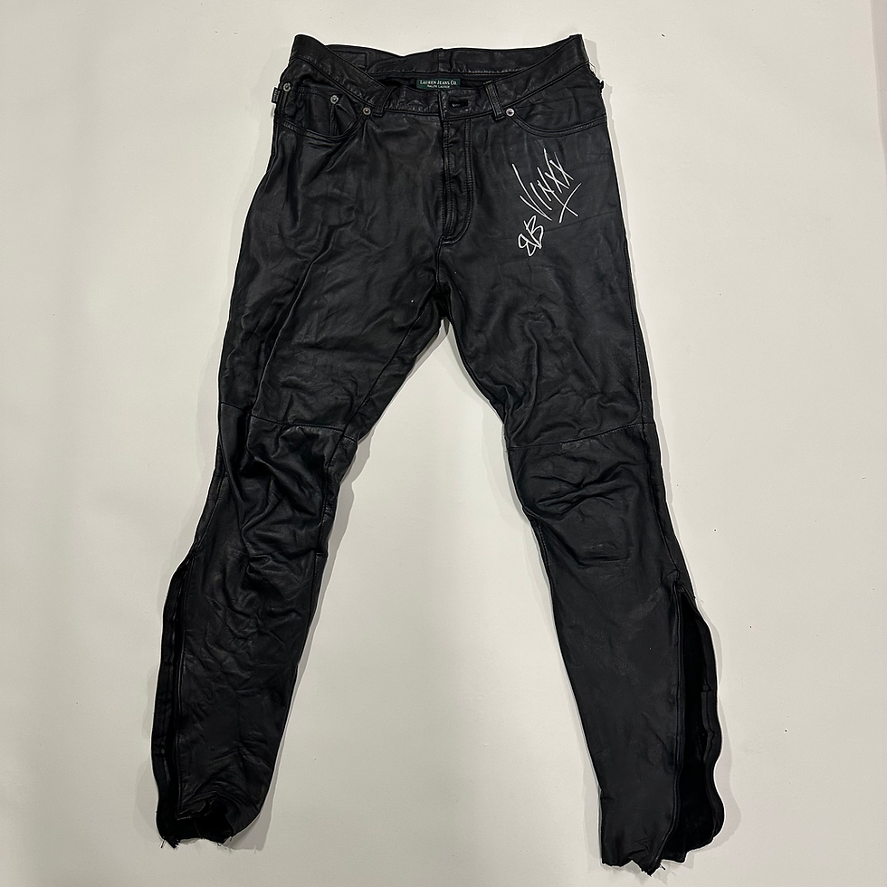 SIGNED Custom Genuine Leather Stage Worn Pants 2018 Tour